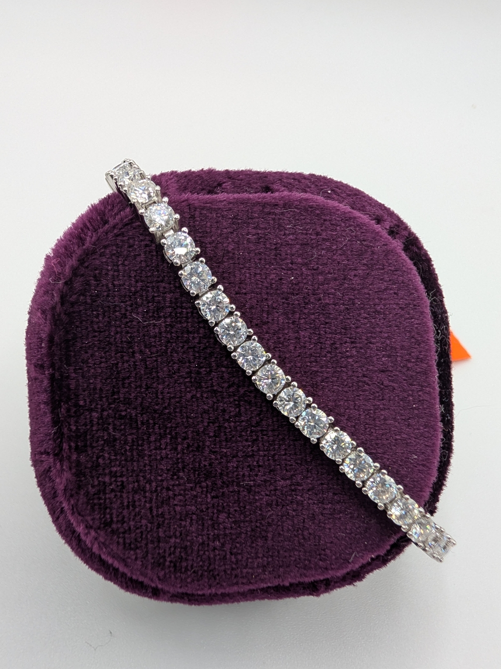 NWT 7.00 CTW 3mm Moissanite 925 Sterling Silver Tennis Bracelet 7"